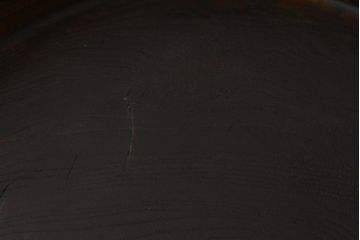 アンティーク雑貨　和製アンティーク　昭和初期　総ケヤキ材　木製　木の風合いが味わい深いお盆(トレー、丸盆)(R-043042)