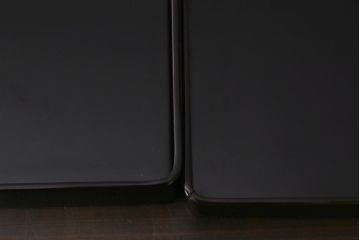 昭和初期　漆塗り　平安堂?　坪山　銘入り　木製硯箱(漆器、収納箱、文箱、小箱、小物収納)(R-043054)