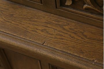 ヴィンテージ家具　神戸洋家具　クラシカルで上品な佇まいが素敵なカップボード(定価約80万円)(食器棚、収納棚、ビンテージ)(R-043060)