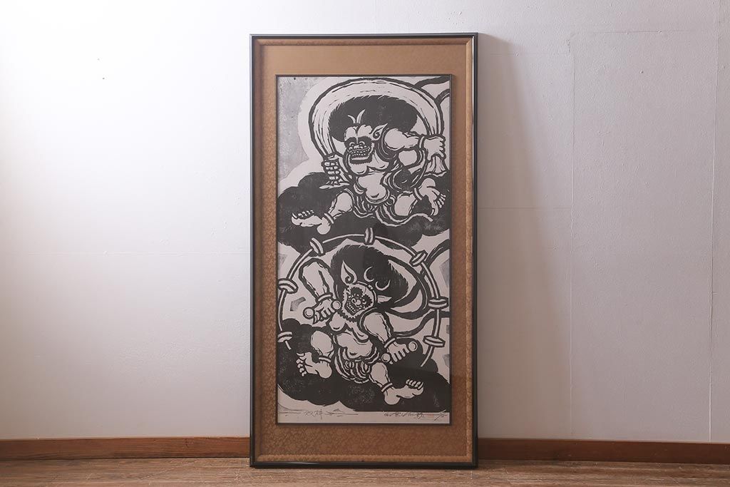 ゴリパパ【風神雷神 双幅】北淵 709 掛け軸 ゴリパパ【風神雷神 双幅】北淵 709 掛け軸 ゴリパパ様専用