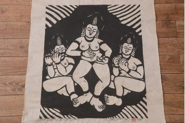 地井紅雲　「無始無終」　木版画(仏教美術)(R-043097)