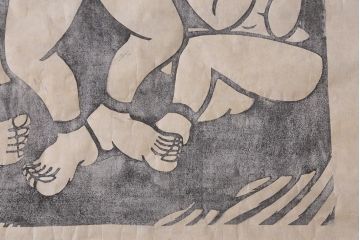 地井紅雲　「無始無終」　木版画(仏教美術)(R-043097)