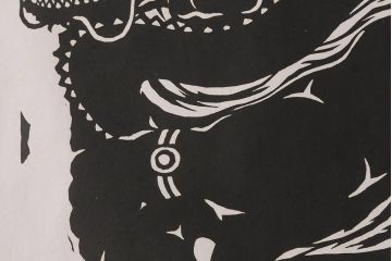 地井紅雲　「燈鬼/天」「燈鬼/龍」　仏前燈　木版画　6/20　天燈鬼・竜燈鬼(仏教美術)(R-043098)