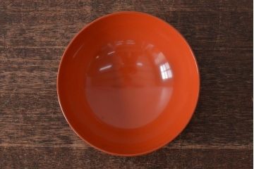 アンティーク雑貨　大正昭和初期　朱塗稲穂蒔絵木製椀6客セット(漆器、お椀)(R-043099)