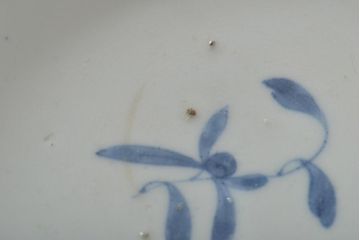アンティーク雑貨  江戸期　古伊万里　赤絵蘭模様蓋茶碗3客セット(和食器)(R-043103)