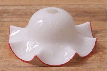 ヴィンテージ照明　イギリスビンテージ　可愛らしいフリルシェードのペンダントライト(ランプシェード、天井照明)(R-043114)