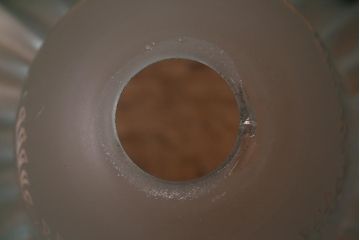 ヴィンテージ照明　イギリスビンテージ　エッチングガラスとフリルシェードがお洒落なペンダントライト(ランプシェード、天井照明)(R-043118)