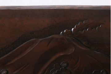 ビンテージ　伝統工芸　軽井沢彫り　壁掛け飾り(ウォールデコレーション、ディスプレイ)(R-043124)