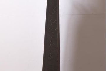 ビンテージ家具　伝統工芸　軽井沢彫り　桜の彫りが目を引く姿見(鏡、ミラー、ヴィンテージ)(R-043126)
