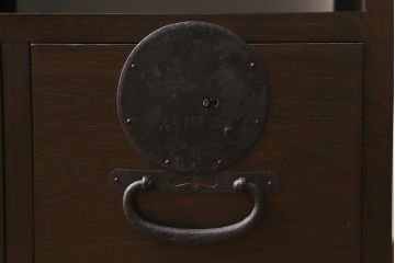ラフジュ工房オリジナル　古金具リメイク　大正期　丸金具　使い勝手の良いテレビ台(ローボード、テレビボード、収納棚、オープンラック)(R-043140)