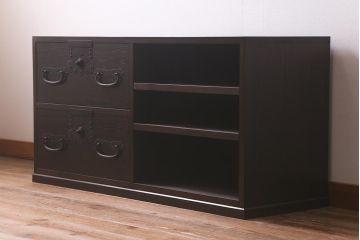 ラフジュ工房オリジナル　古金具リメイク　テレビ台(ローボード、テレビボード、収納棚)(R-043141)