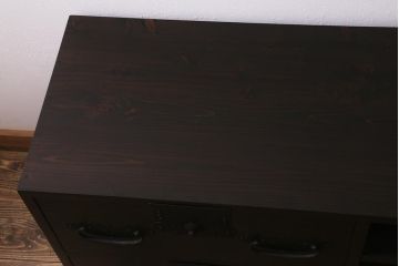 ラフジュ工房オリジナル　古金具リメイク　テレビ台(ローボード、テレビボード、収納棚)(R-043141)