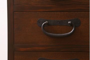 ラフジュ工房オリジナル　古金具リメイク　脚付き　7段サイドチェスト(ハイチェスト、引き出し)(R-043142)