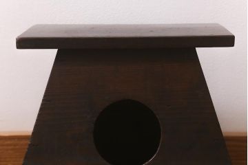 アンティーク家具　杉材　レトロ　シンプルな踏み台(R-043191)