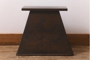 アンティーク家具　杉材　レトロ　シンプルな踏み台(R-043191)