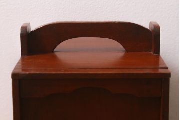 アンティーク雑貨　古道具　大正期　漆塗り　小ぶりなおかもち(岡持ち、木製出前箱、皿箱、収納箱)(R-043193)