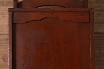 アンティーク雑貨　古道具　大正期　漆塗り　小ぶりなおかもち(岡持ち、木製出前箱、皿箱、収納箱)(R-043193)