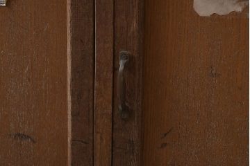 アンティーク家具　昭和レトロ　ナラ材　ナチュラルな木色のロッカー(戸棚、下駄箱、キャビネット)(R-043206)