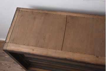 アンティーク家具　和製アンティーク　昭和初期　黒塗りがシックな戸棚(食器棚、キャビネット)(R-043209)