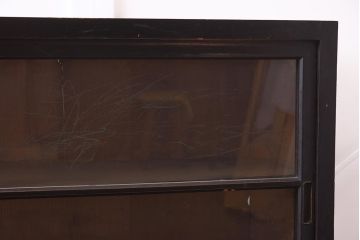 アンティーク家具　和製アンティーク　昭和初期　黒塗りがシックな戸棚(食器棚、キャビネット)(R-043209)