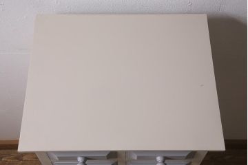 ペイント家具　中古　民芸家具リメイク　昭和後期　やわらかな色合いが魅力のチェスト(引き出し)(R-043213)