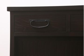 ラフジュ工房オリジナル　前面栗材　引き出し付き　明治期の味わい深い古建具を使ったリメイクローボード(テレビ台、収納棚、戸棚)(R-043216)