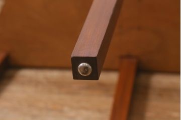 ヴィンテージ家具　北欧ビンテージ　レア品　半円形　温かみのある木色が魅力的なハーフテーブル(エクステンションテーブル、ダイニングテーブル、コンソールテーブル)(R-043217)