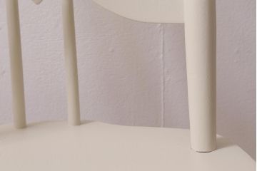 ヴィンテージ家具　イギリスビンテージ　ERCOL(アーコール)　ペイント　希少!洗練された佇まいのラダーバックチェア(ダイニングチェア、椅子)(R-043218)