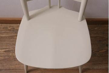 ヴィンテージ家具　イギリスビンテージ　ERCOL(アーコール)　ペイント　希少!洗練された佇まいのラダーバックチェア(ダイニングチェア、椅子)(R-043218)