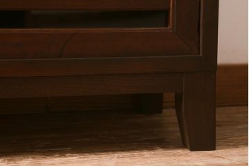 ラフジュ工房オリジナル　古建具リメイク　脚付き　上品な和の風情感じる引き出し付きローボード(戸棚、収納棚、テレビボード)(R-043220)