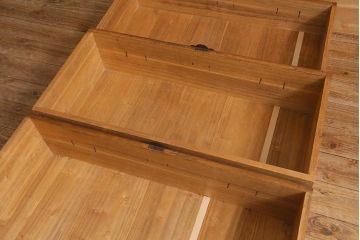 アンティーク家具　和製アンティーク　総桐材　巾着金具　上品な和の風情が漂う重ね箪笥(時代箪笥、衣装箪笥、引き出し、桐箪笥、桐たんす)(R-043221)