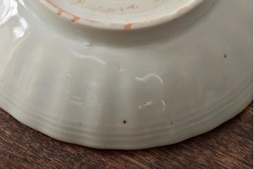 アンティーク雑貨　幕末〜明治期　伊万里焼　白磁　菊皿3枚セット(和食器)(R-043232)