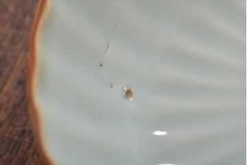 アンティーク雑貨　幕末〜明治期　伊万里焼　白磁　菊皿3枚セット(和食器)(R-043233)