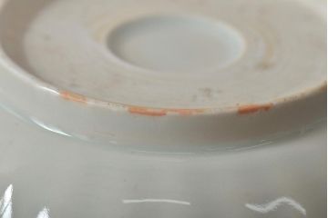 アンティーク雑貨　幕末〜明治期　伊万里焼　白磁　菊皿3枚セット(和食器)(R-043233)