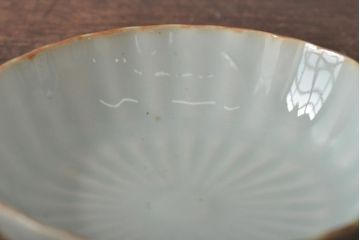 アンティーク雑貨　幕末〜明治期　伊万里焼　白磁　菊皿5枚セット(和食器)(R-043234)