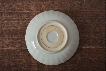 アンティーク雑貨　幕末〜明治期　伊万里焼　白磁　菊皿5枚セット(和食器)(R-043234)