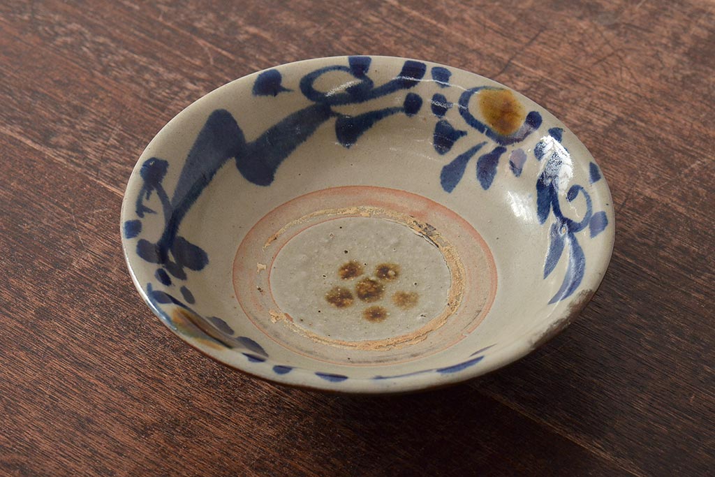 沖縄琉球　壺屋焼　小橋川仁王　6寸皿(和食器)(R-043241)