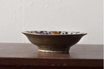 沖縄琉球　壺屋焼　小橋川仁王　6寸皿(和食器)(R-043241)