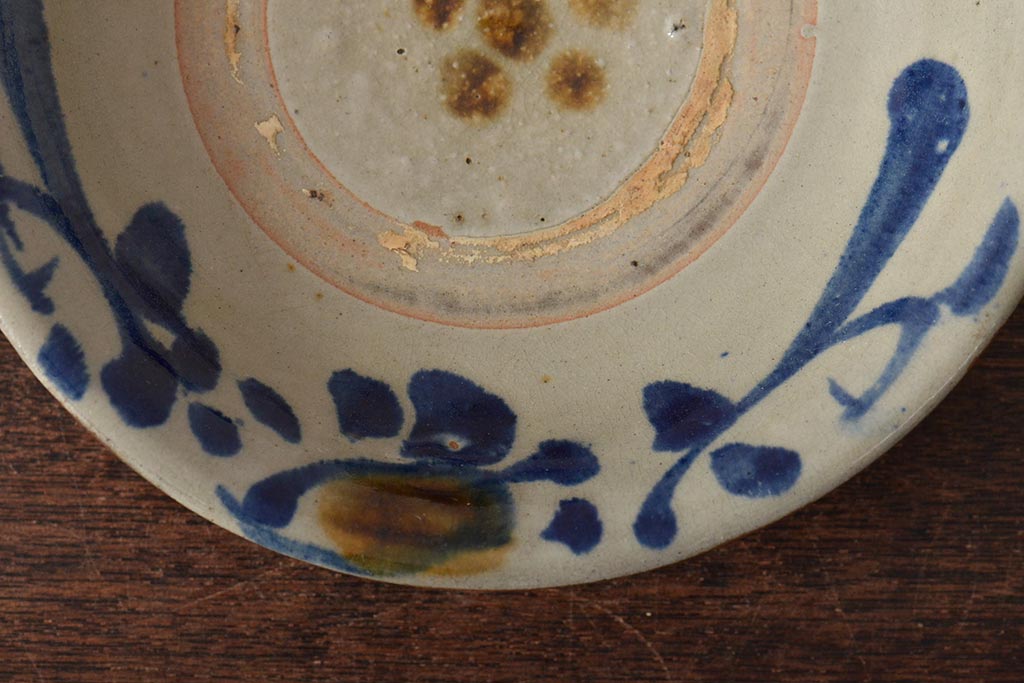 沖縄琉球　壺屋焼　小橋川仁王　6寸皿(和食器)(R-043241)