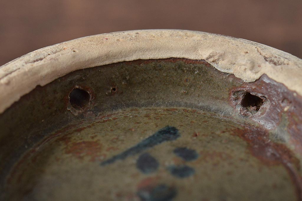 沖縄琉球　壺屋焼　小橋川仁王　6寸皿(和食器)(R-043241)