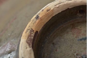 沖縄琉球　壺屋焼　小橋川仁王　6寸皿(和食器)(R-043241)