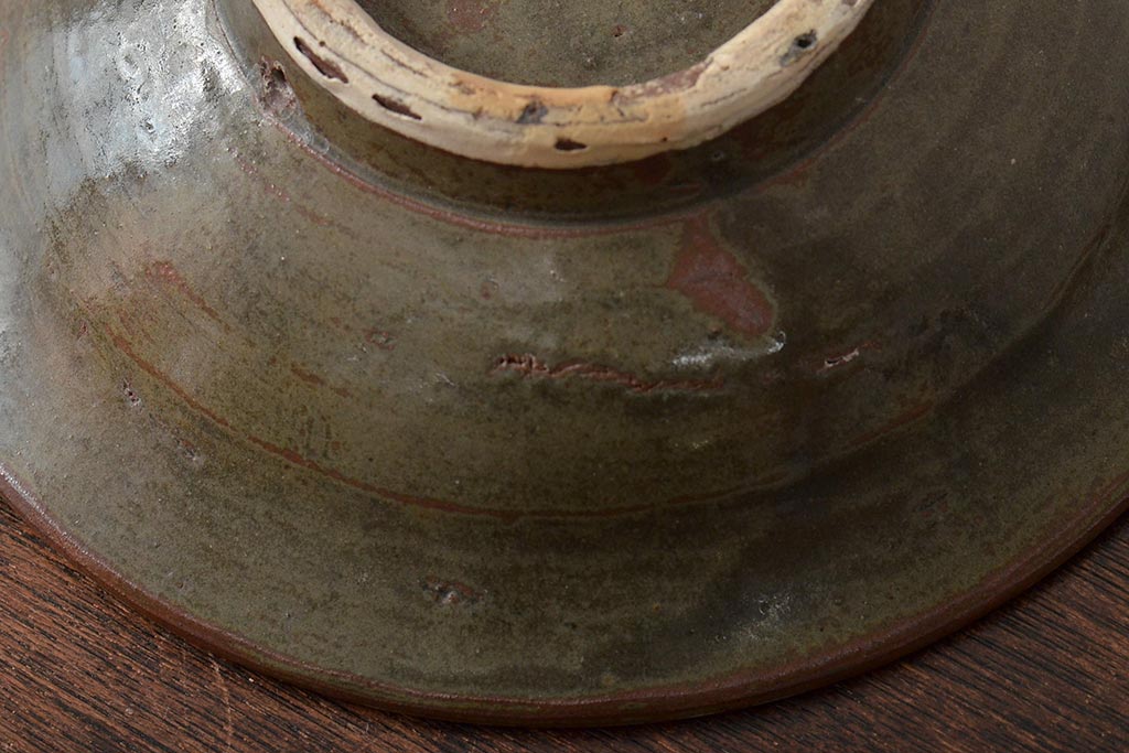 沖縄琉球　壺屋焼　小橋川仁王　6寸皿(和食器)(R-043241)