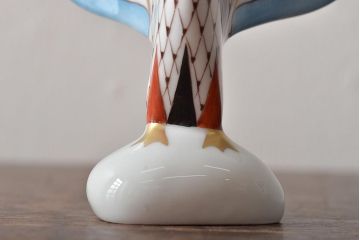 ハンガリー　HOLLOHAZA(ホロハーザ)　白鳥フィギュリン2点セット(スワン、置物、磁器)(R-043242)