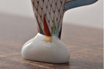 ハンガリー　HOLLOHAZA(ホロハーザ)　白鳥フィギュリン2点セット(スワン、置物、磁器)(R-043242)