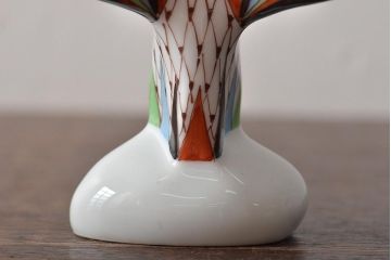 ハンガリー　HOLLOHAZA(ホロハーザ)　白鳥フィギュリン2点セット(スワン、置物、磁器)(R-043242)