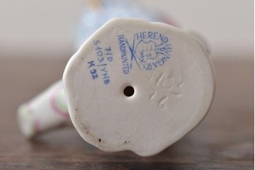 ハンガリー　HEREND(ヘレンド)　HOLLOHAZA(ホロハーザ)　フクロウ(梟)フィギュリン2点セット(ミミズク、置物、磁器)(R-043245)