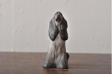 ハンガリー　HOLLOHAZA(ホロハーザ)　バセットハウンド?フィギュリン(犬、磁器、置物)(R-043246)