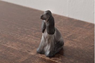 ハンガリー　HOLLOHAZA(ホロハーザ)　バセットハウンド?フィギュリン(犬、磁器、置物)(R-043246)