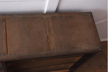 アンティーク家具　和製アンティーク　昭和初期　黒塗りがシックな戸棚(食器棚、キャビネット)(R-043247)