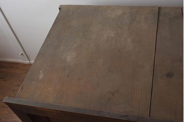 アンティーク家具　明治期　ヒノキ材・欅材　重ね収納箪笥(水屋箪笥、引き出し、チェスト、夜具箪笥、布団箪笥)(R-043250)